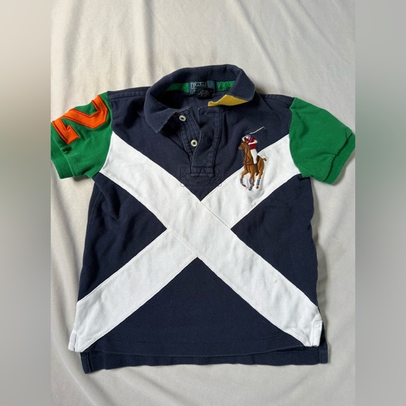 Polo Ralph Lauren Rare Big Pony Polo Shirt Short Sleeve White Boys Size 4T - Picture 6 of 6